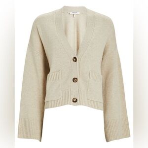 FRAME Women's Natural Luxe Cardi Size Medium